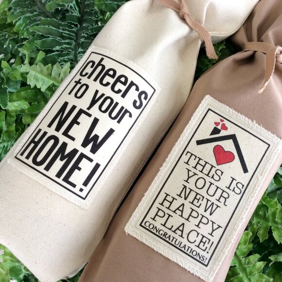 REAL ESTATE REALTOR Set of 10 Wine Gift Bags for Baskets Closing Gift, New Home - Picture 3 of 5